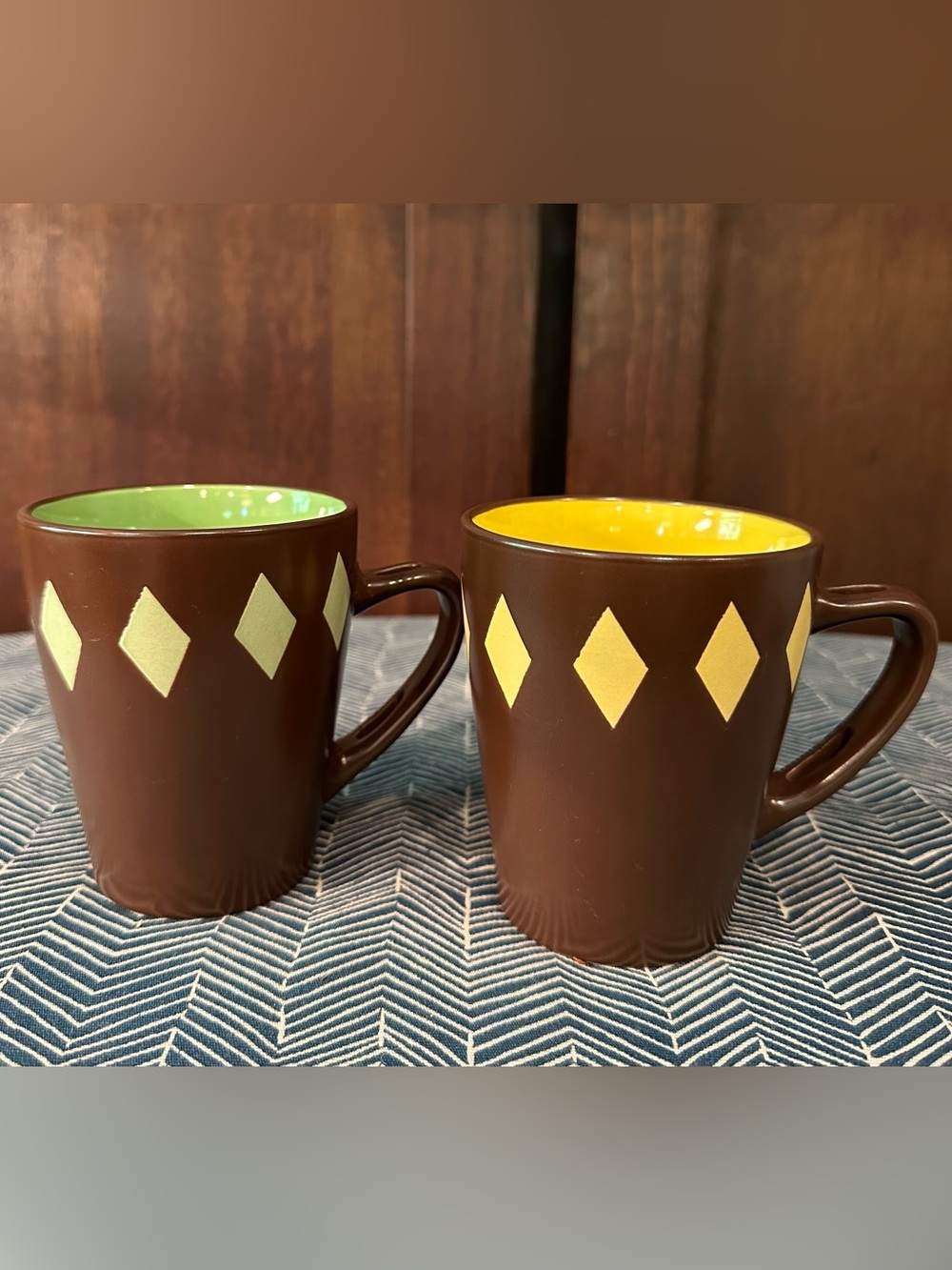Vintage • Century Stoneware • set of 2 ceramic mugs • coffee cups